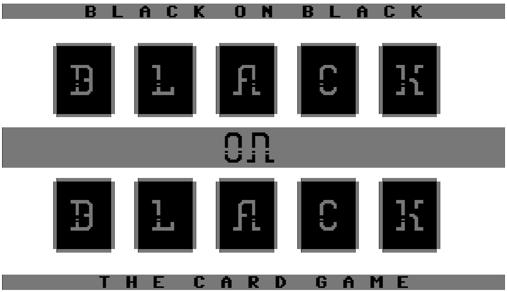 Black on Black: The Card Game