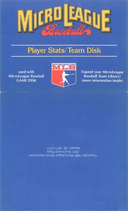 MicroLeague Baseball 1987 NL and AL Teams