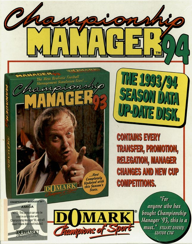 Championship Manager 94: End of 1994 Season Data Up-date Disk