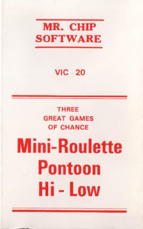Three Great Games of Chance