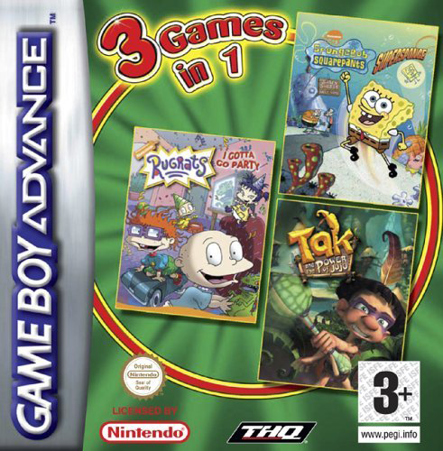 3 Games in 1: Rugrats: I Gotta Go Party / Spongebob Squarepants: Supersponge / Tak and the Power of the Juju